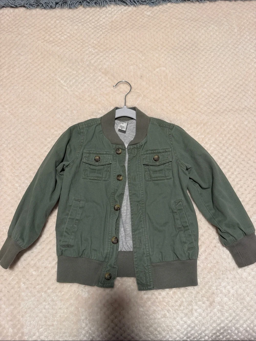 Carter's Olive Green Kids Bomber-Style Jacket Size 4T like new